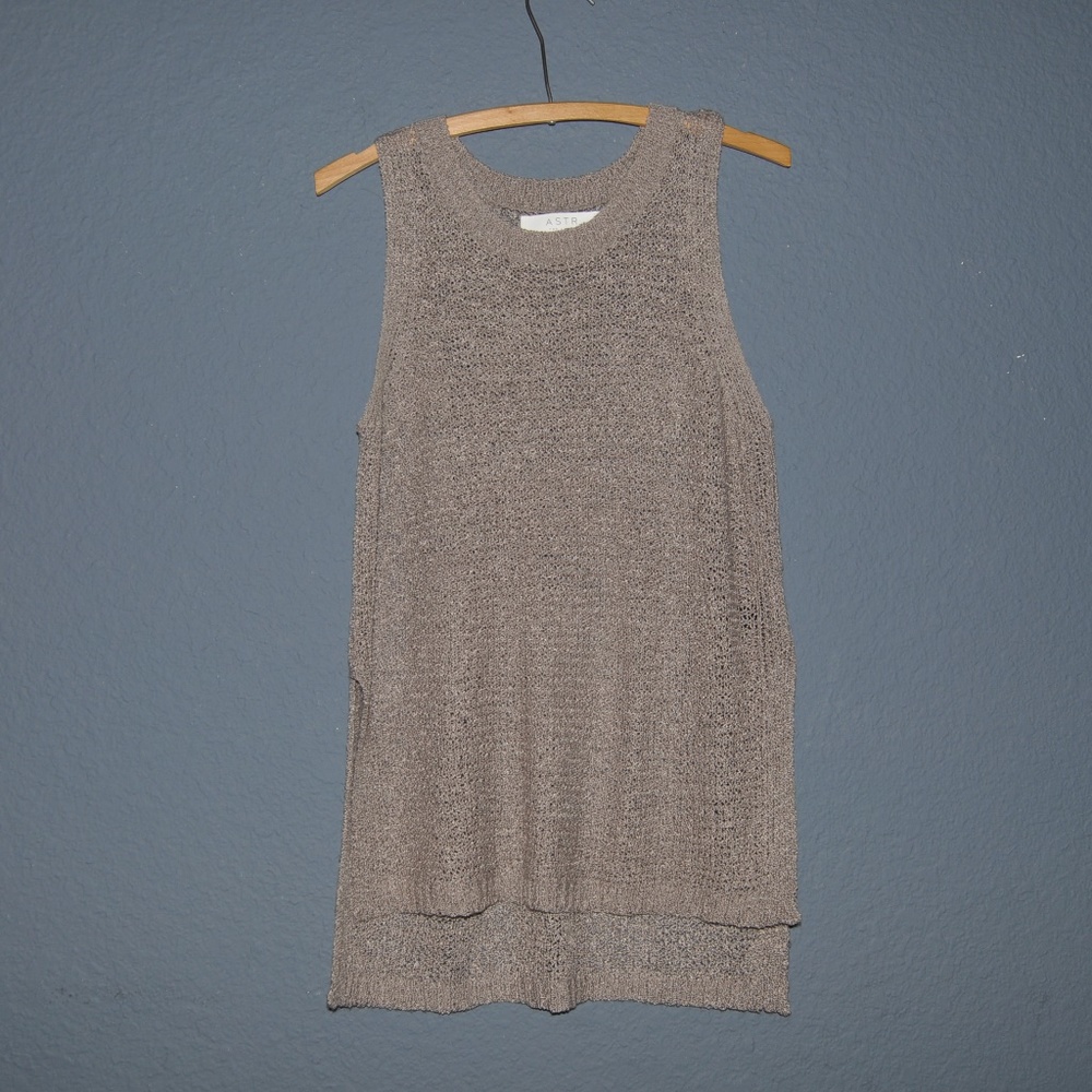ASTR the Label Dusty Velvet Side Slit Sweater Tank - Picture 5 of 8